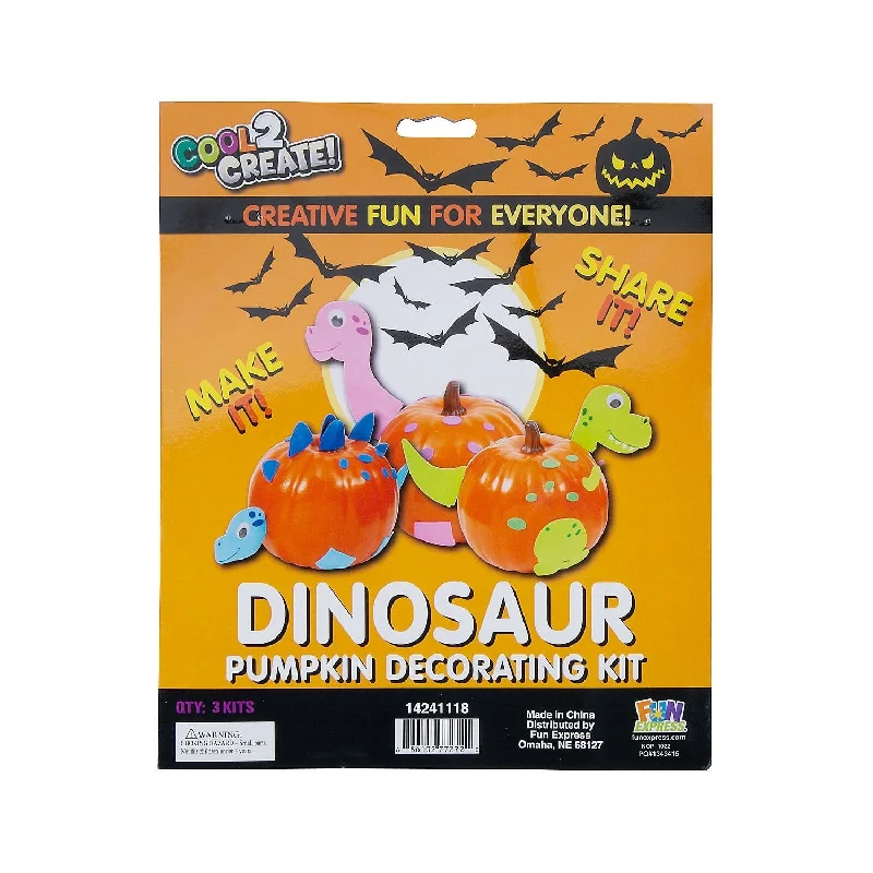 - Toys suitable for multi-pet familiesCool2Create Colorful Dinosaur Pumpkin Decorating Craft Kit | 1 Kit