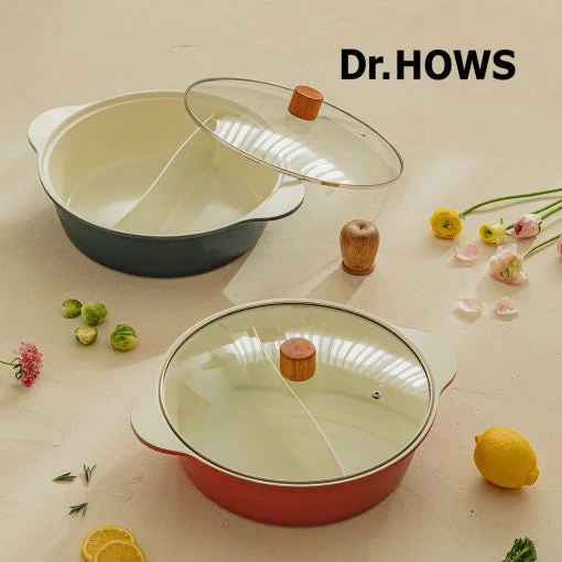 - Pet water dispenser UV sterilization version닥터하우스 투팟 반반 전골냄비 Dr.Hows Two pot Half&Half Hot Pot 28cm 2 colours