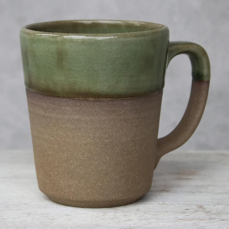 - Pet tear stain cleaning wipesGreen Patina Handcrafted Brown and Green Two-Tone Ceramic Mug