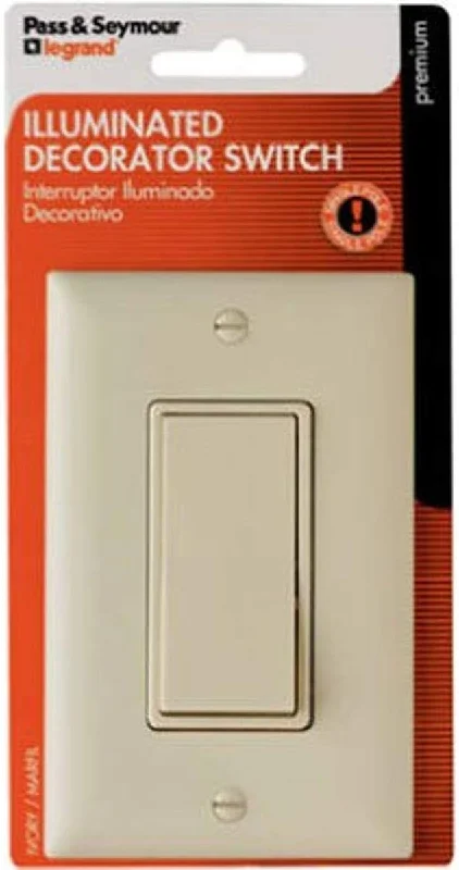 - Solid wood cat climbing frame customized15A 120V Rocker Light Switch, Illuminated, Ivory