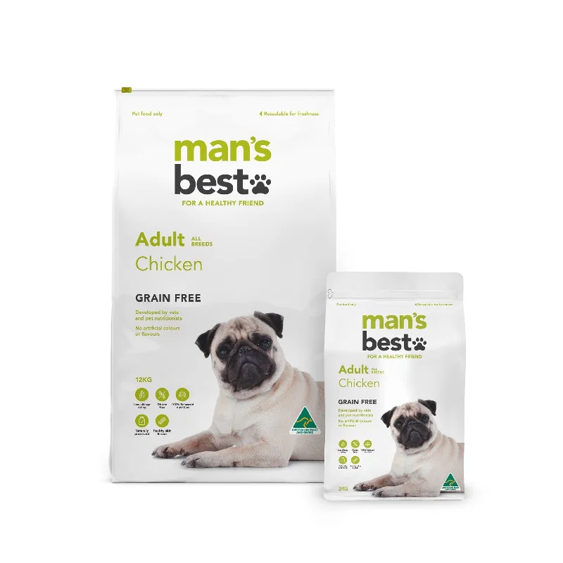 - Dog food helps the digestive systemMan's Best Chicken Adult Food