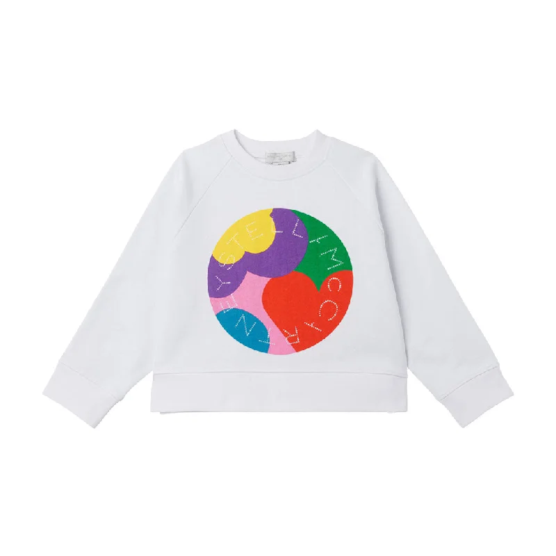 - ​​Christmas pet Christmas clothingStella McCartney White Multicolor Logo Sweatshirt