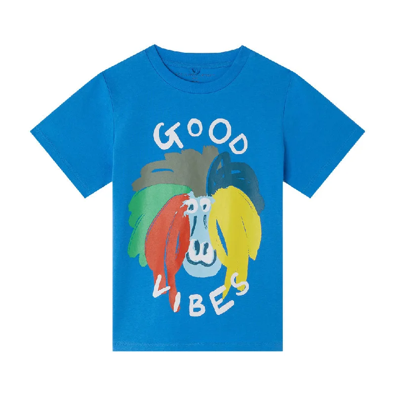 - ​​Pet toys under    yuanStella McCartney Blue Good Vibes Monkey Print Tee