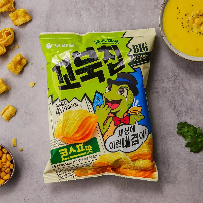 - Parrot climbing and standing wooden frame꼬북칩 콘스프맛 Turtle Chips Corn Soup 120g