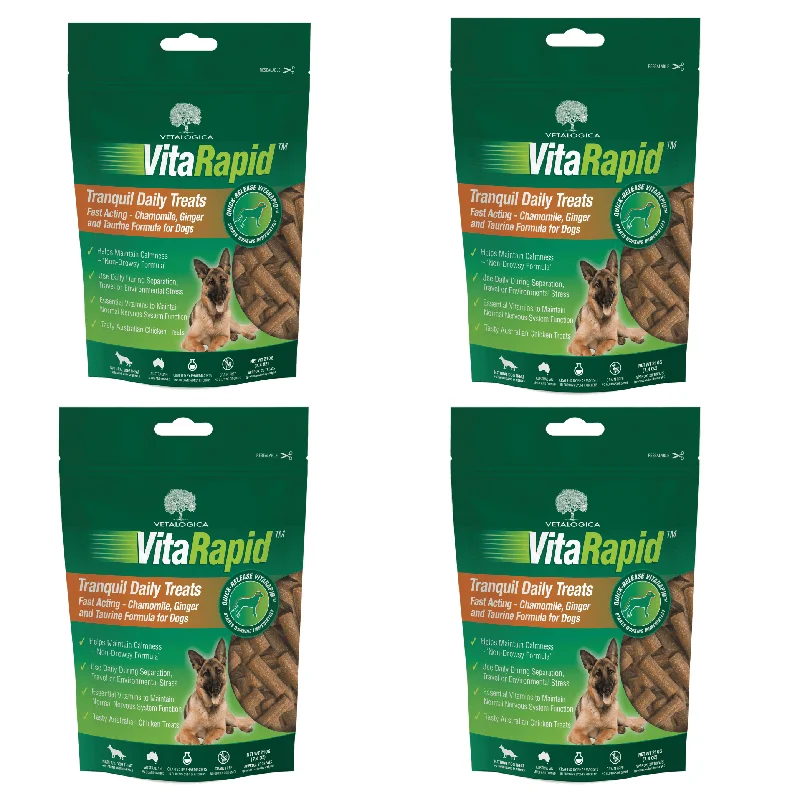 Pet ProductsBundle Pack of 4 x VitaRapid® Tranquil Daily Treats For Dogs 210g