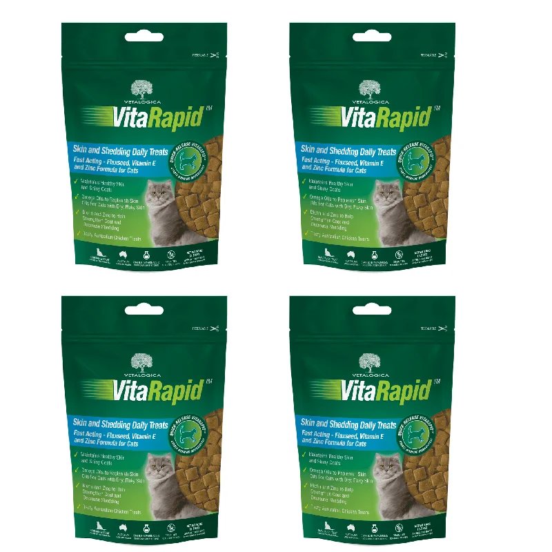  -Non-contact cat thermometerBundle Pack of 4 x VitaRapid® Skin & Shedding Daily Treats For Cats 100g