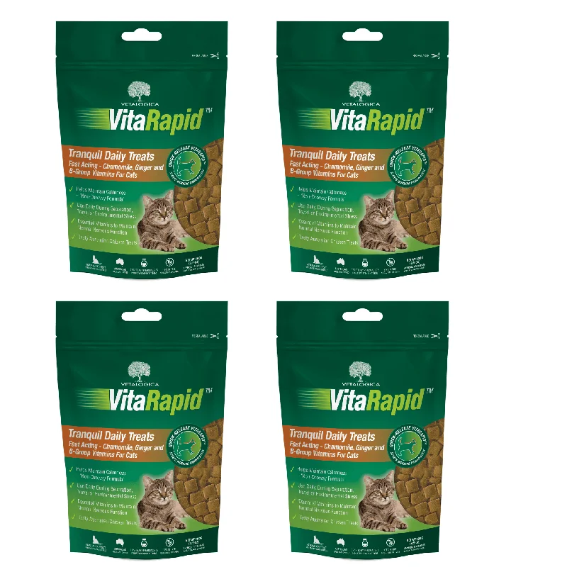 - Deodorizing cat litter tofu litterBundle Pack of 4 x VitaRapid® Tranquil Daily Treats For Cats 100g