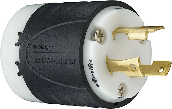 ---30A 250V Industrial Grade Turn Lock Plug, 2 Pole 3 Wire