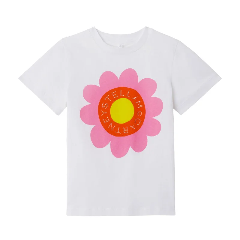 - Solid wood cat climbing frame customizedStella McCartney White Graphic Flower Logo Tee