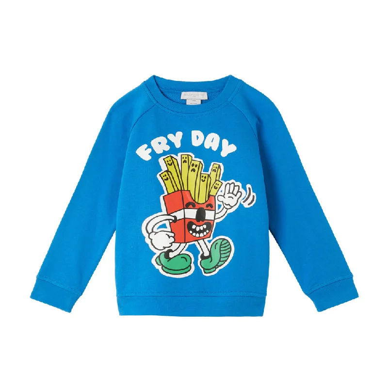 - Cat anti-jump window safety netStella McCartney Blue Fry Day Print Sweatshirt