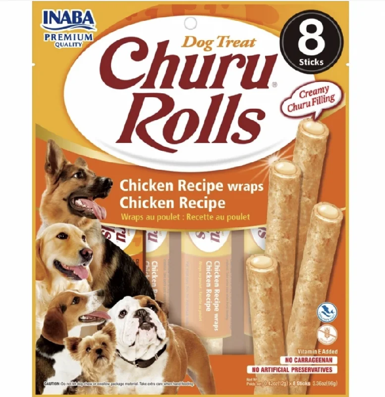 - Pet monitor with cameraInaba Churu Rolls Dog Treat with Creamy Chicken Filling (8 x 12g)