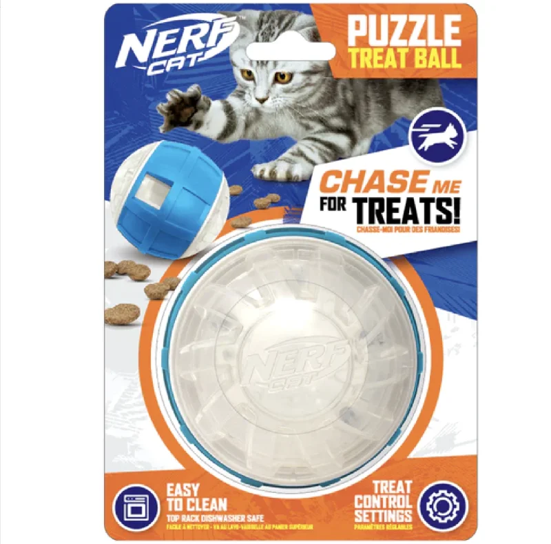 - Remote interactive pet feederNerf Pet - Slow Feeder Treat Ball Cat Toy