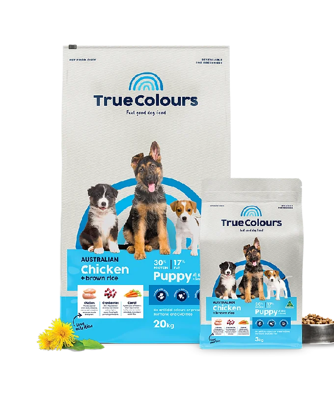 - Dog food improves immunityTrue Colours Chicken Puppy Food