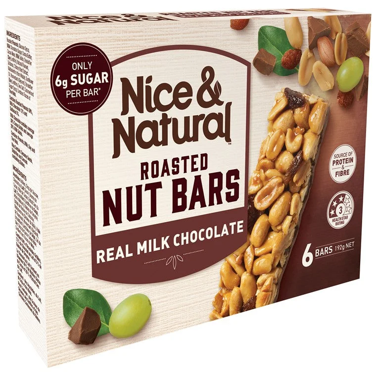 ---Nice & Natural Choc Nut Bar, 6pk, 192gm