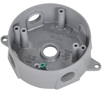 ---Weatherproof Round Outlet Box - GRAY