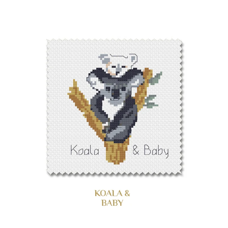 - Organic cotton dog bibsAnimal Magic Cross Stitch Kit - Koala & Baby