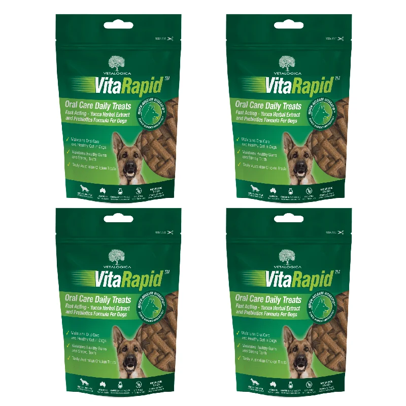 - Car dog seat beltBundle Pack of 4 x VitaRapid® Oral Care Daily Treats For Dogs 210g