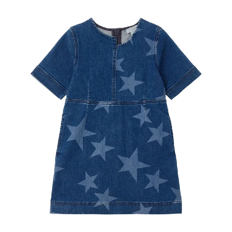 - Dog disposable foam shower gelStella McCartney Navy Ss Bleached Stars Strech Denim Dress