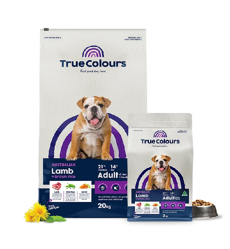 - Dog food recommendations for multi-dog householdsTrue Colours Lamb Adult Food