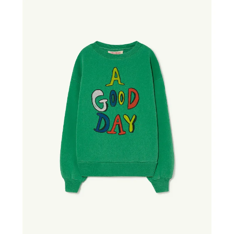 Pet ProductsThe Animals Observatory Green Bear Kids+ Sweatshirt