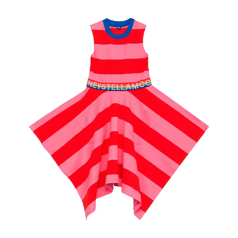 Pet ProductsStella McCartney Pink Jersey Stella Logo Striped Dress