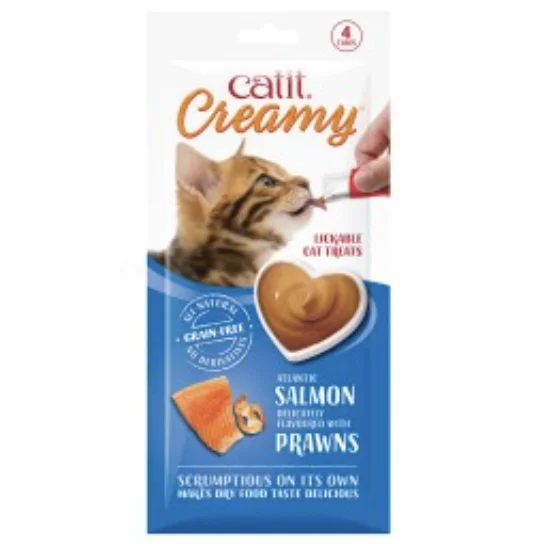 - Postoperative pet anti-licking Elizabethan collarCreamy Tasty - Salmon & Prawn (4 x 10g)