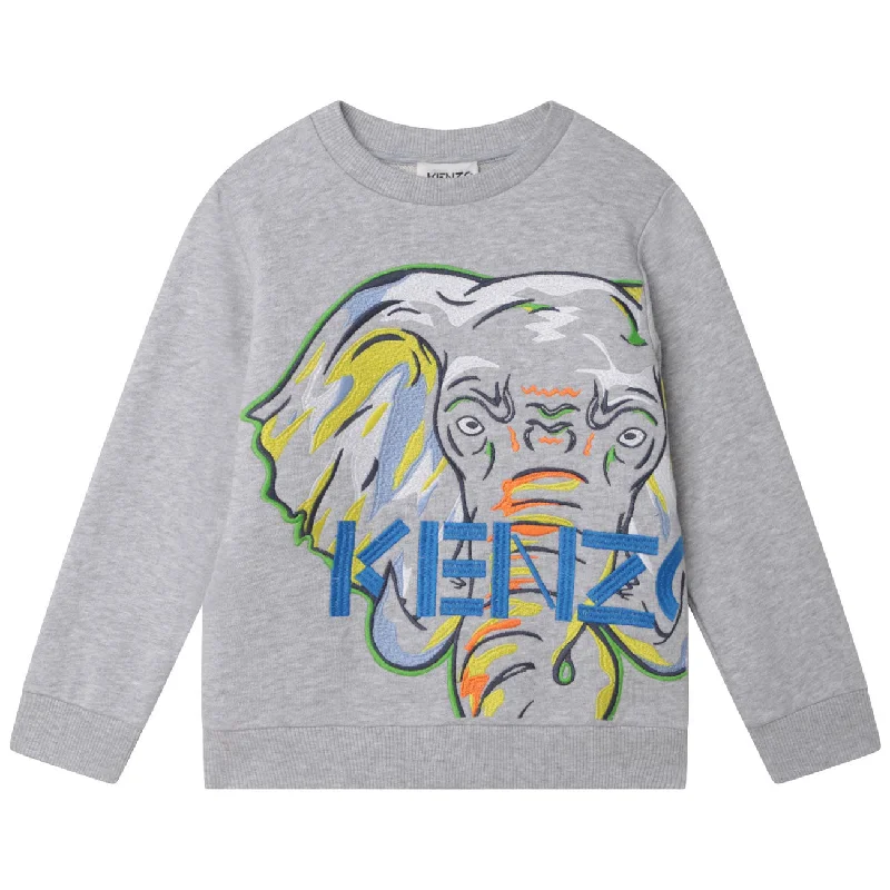 - Cat anti-jump window safety netKenzo Grey Elephant Embroidery Sweatshirt