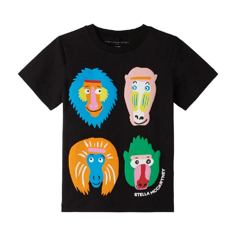 - Teething and chewing toys for puppiesStella McCartney Black Monkey Family Print Tee