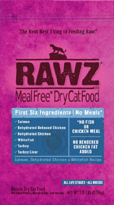    - Cat food for pregnant and nursing cats  RAWZ - Salmon, Dehydrated Chicken & Whitefish Recipe (Dry Cat Food)