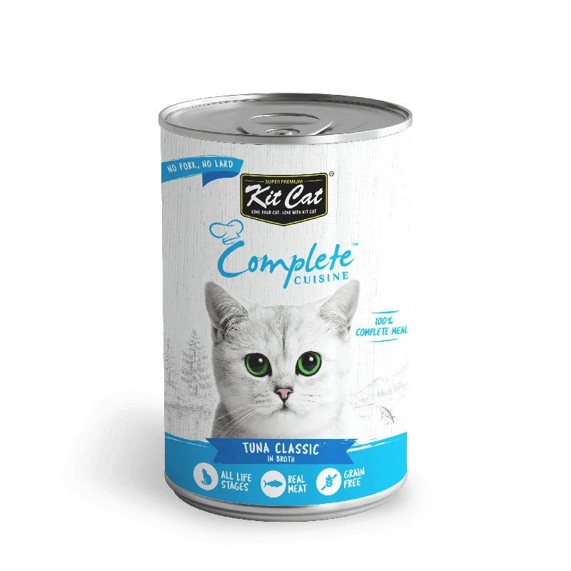    - Natural ingredient cat food  Kit Cat - Complete Cuisine - Tuna Classic in Broth (Wet Cat Food)