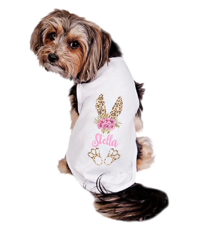 Pet ClothesDog Shirt | Personalized Cheetah Bunny Ears