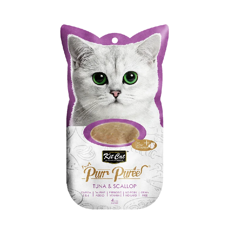    - Hypoallergenic cat food  Kit Cat - Kit Cat Purr Puree - Tuna & Scallop (Cat Treat)