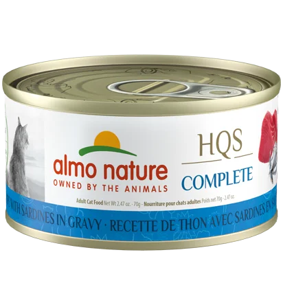    - Cat food for picky eaters  Almo Nature - HQS Complete Tuna Recipe with Sardines in Gravy (Wet Cat Food)