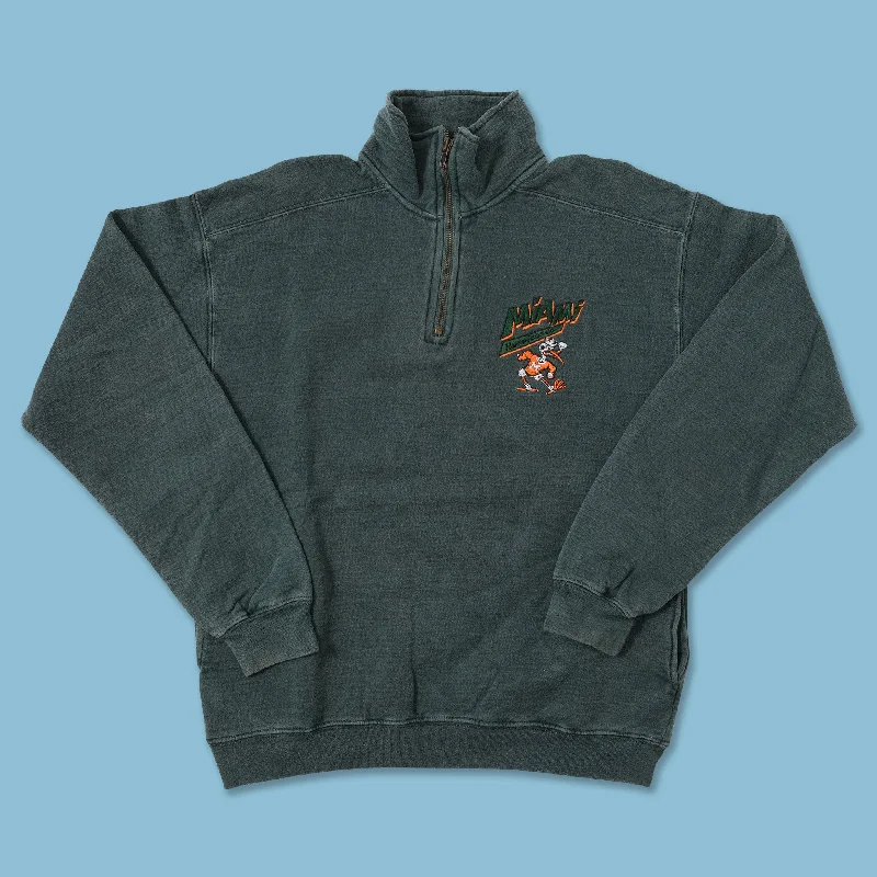 - Organic cotton dog bibsVintage Miami Hurricanes Q-Zip Sweater Medium