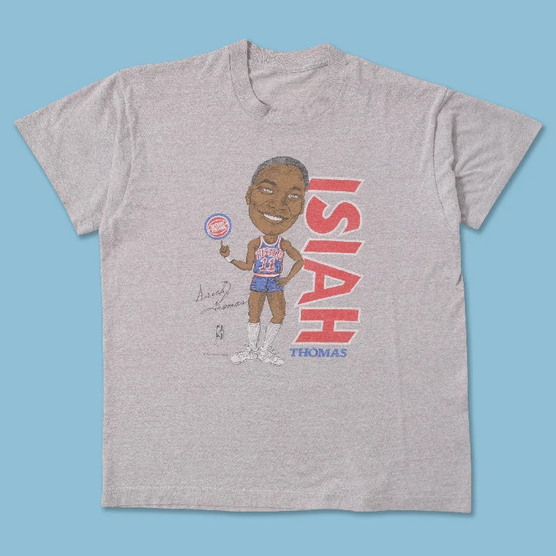 - Chinchilla cooling ice nest ceramic plate80s Salem Detroit Pistons Isiah Thomas T-Shirt Medium