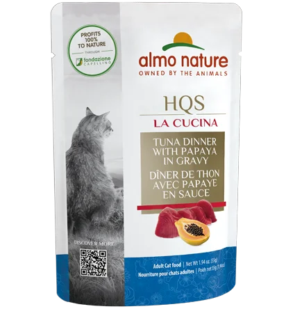    - Cat food for immune system support  Almo Nature - HQS La Cucina Tuna Dinner with Papaya in Gravy (Wet Cat Food)