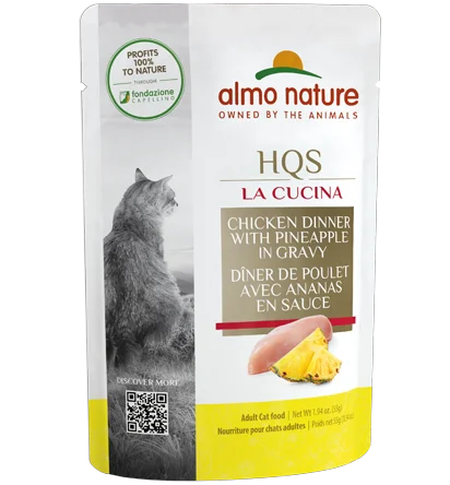  . **Special Needs**  Almo Nature - HQS La Cucina Chicken Dinner with Pineapple in Gravy (Wet Cat Food)