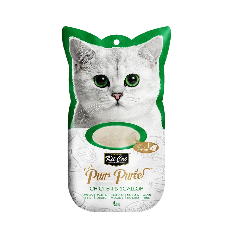    - Weight management cat food  Kit Cat - Kit Cat Purr Puree - Chicken & Scallop (Cat Treat)