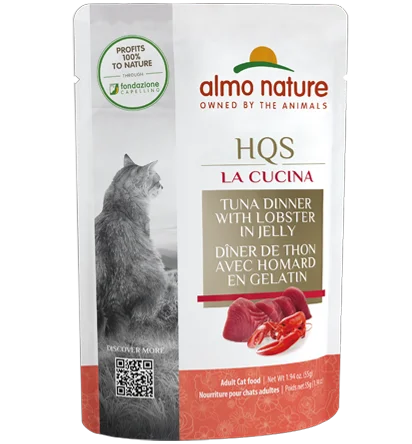    - Cat food for dental health  Almo Nature - HQS La Cucina Tuna Dinner with Lobster in Jelly (Wet Cat Food)