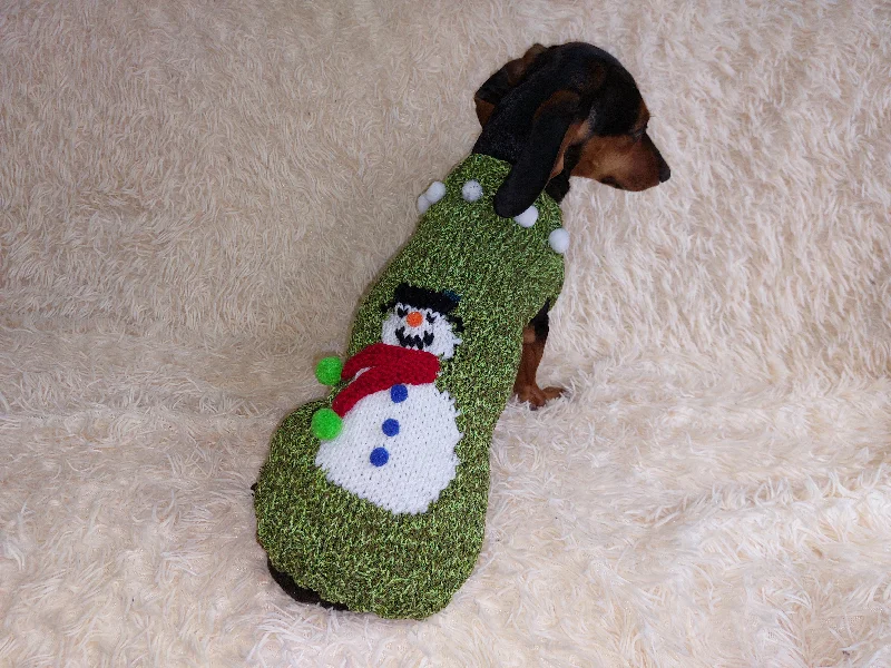 Pet wedding dressesChristmas Outfit Pet Snowman Pom Pom Clothes,Snowman Christmas Sweater for Dogs,Christmas Gift for Pet Lover